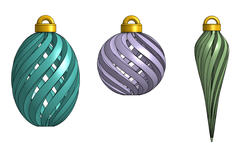 3 Pack Christmas Ornaments 3 Sizes