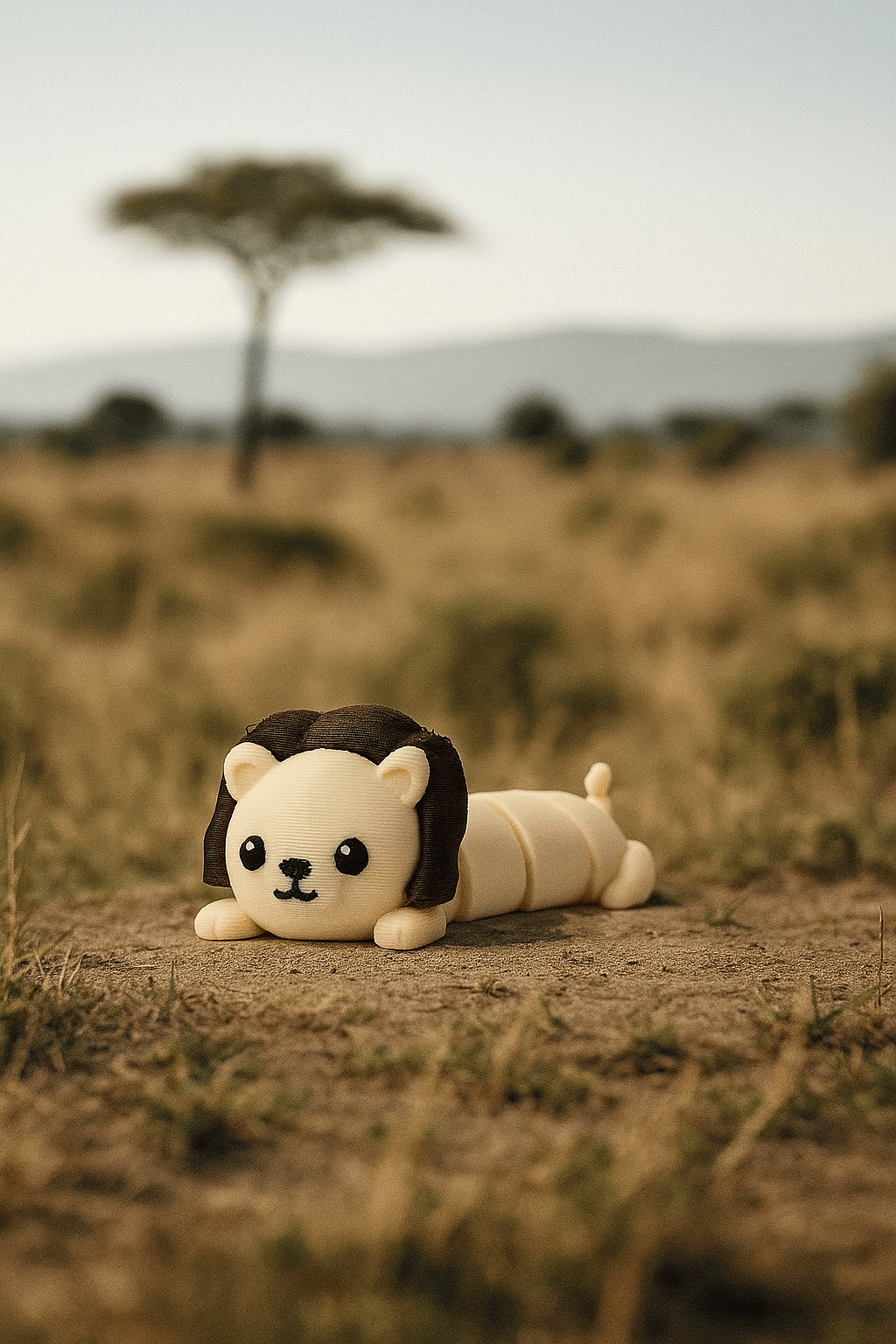 3D Printed Flexy Lion Toy – Articulated Fidget Lion | Cute Desk Buddy, Stress Reliever, Stocking Stuffer - Rocket Forge 3D